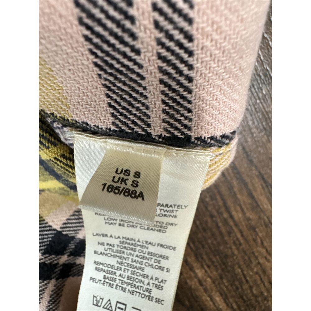 WE THE FREE PEOPLE SUMMER DAYDREAM YELLOW PLAID OVERSIZE BUTTON UP TUNIC SHIRT S - Picture 16 of 16